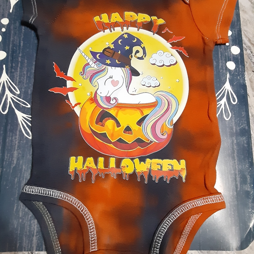3 months Tie Dye Halloween Onesie